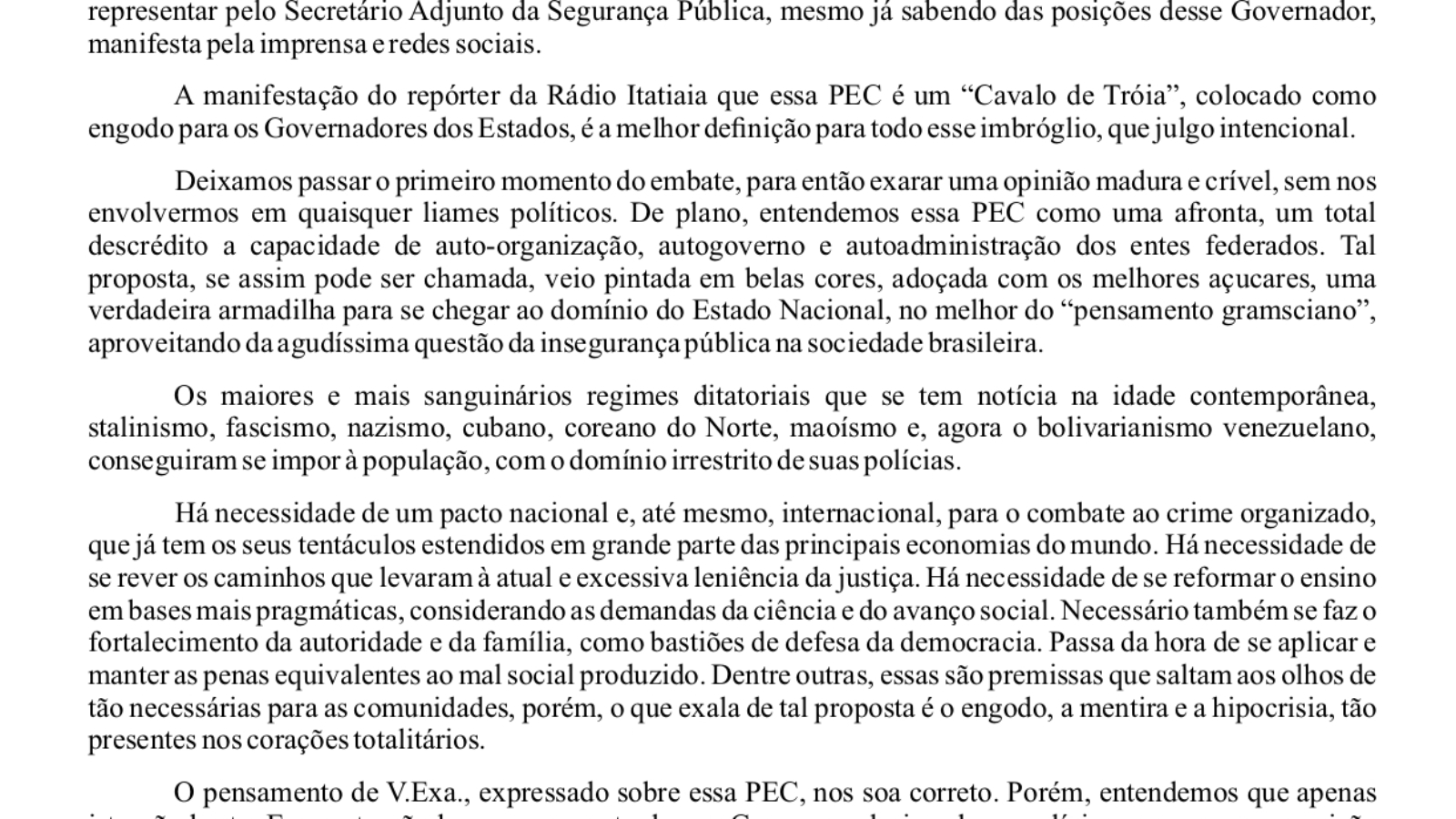 Carta aberta GOV