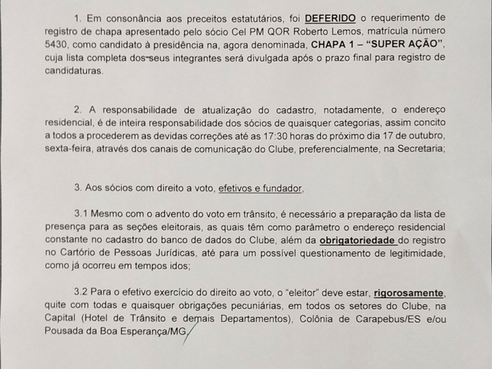 COMUNICADO 03-2025 - ELEIÇÕES COPM